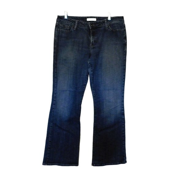 Levis 545 Jeans 16 Blue Denim Low Boot Cut Flat Front 5 Pocket Cotton - Picture 2 of 6